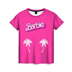 Женская футболка 3D с принтом Barbie пальмы в Санкт-Петербурге, 100% полиэфир ( синтетическое хлопкоподобное полотно) | прямой крой, круглый вырез горловины, длина до линии бедер | badgirl | barbie | beach party | beaches | bride | crew | girl | girlfriends | henparty | pink | power | princess | real girls | superbride | team | девичник | для влюбленных | для подруг | замуж | море | невеста | отдых | пляж | пляжная вечеринка | подру