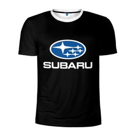Мужская футболка 3D спортивная с принтом Subaru в Санкт-Петербурге, 100% полиэстер с улучшенными характеристиками | приталенный силуэт, круглая горловина, широкие плечи, сужается к линии бедра | subaru | автомобиль | марка | машина | субару