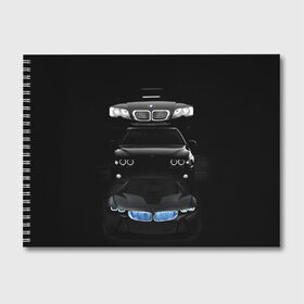 Альбом для рисования с принтом BMW в Санкт-Петербурге, 100% бумага
 | матовая бумага, плотность 200 мг. | Тематика изображения на принте: bmw | авто | бмв | магина | марка