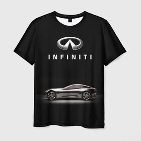 Мужская футболка 3D с принтом Infiniti в Санкт-Петербурге, 100% полиэфир | прямой крой, круглый вырез горловины, длина до линии бедер | авто | инфинити | марка | машина