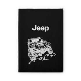 Обложка для автодокументов с принтом Jeep в Санкт-Петербурге, натуральная кожа |  размер 19,9*13 см; внутри 4 больших “конверта” для документов и один маленький отдел — туда идеально встанут права | автомобиль | джип | марка | машина