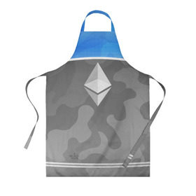 Фартук 3D с принтом Black Milk Ethereum - Эфириум в Санкт-Петербурге, 100% полиэстер | общий размер — 65 х 85 см, ширина нагрудника — 26 см, горловина — 53 см, длина завязок — 54 см, общий обхват в поясе — 173 см. Принт на завязках и на горловине наносится с двух сторон, на основной части фартука — только с внешней стороны | black milk | ethereum | etherium | litecoin | крипта | крипто | криптовалюта | лайткоин | майнер | майнинг | эфир