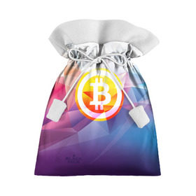 Подарочный 3D мешок с принтом Биткоин - Bitcoin Geometria в Санкт-Петербурге, 100% полиэстер | Размер: 29*39 см | bitcoin | coin | crypto | geometria | polygon | биткоин | геометрия | коин | криптовалюта | полигон