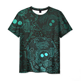 Мужская футболка 3D с принтом Клетки в Санкт-Петербурге, 100% полиэфир | прямой крой, круглый вырез горловины, длина до линии бедер | doctor | биология | врач | деление | доктор | клетки | медик | медицина