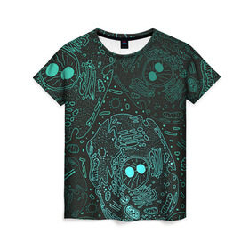 Женская футболка 3D с принтом Клетки в Санкт-Петербурге, 100% полиэфир ( синтетическое хлопкоподобное полотно) | прямой крой, круглый вырез горловины, длина до линии бедер | doctor | биология | врач | деление | доктор | клетки | медик | медицина