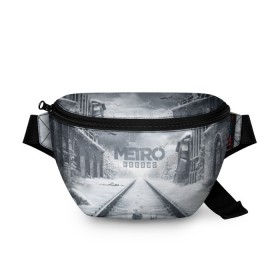 Поясная сумка 3D с принтом METRO: Exodus в Санкт-Петербурге, 100% полиэстер | плотная ткань, ремень с регулируемой длиной, внутри несколько карманов для мелочей, основное отделение и карман с обратной стороны сумки застегиваются на молнию | horror | metro | metro 2033 | redux | игра | метро | хоррор