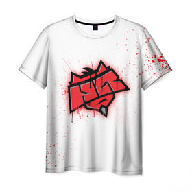 Мужская футболка 3D с принтом cs:go - HellRaisers (White collection) в Санкт-Петербурге, 100% полиэфир | прямой крой, круглый вырез горловины, длина до линии бедер | cs go | hellraisers | кс го | хеллрейзерс