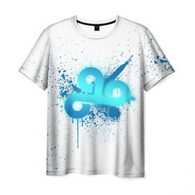Мужская футболка 3D с принтом cs:go - Cloud9 (White collection) в Санкт-Петербурге, 100% полиэфир | прямой крой, круглый вырез горловины, длина до линии бедер | 0x000000123 | cloud9 | cs go | white | кс го