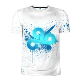 Мужская футболка 3D спортивная с принтом cs:go - Cloud9 (White collection) в Санкт-Петербурге, 100% полиэстер с улучшенными характеристиками | приталенный силуэт, круглая горловина, широкие плечи, сужается к линии бедра | 0x000000123 | cloud9 | cs go | white | кс го