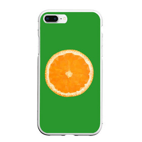 Чехол для iPhone 7Plus/8 Plus матовый с принтом Низкополигональный апельсин в Санкт-Петербурге, Силикон | Область печати: задняя сторона чехла, без боковых панелей | lowpoly | polygonal | апельсин | зеленый | оранджевый | полигон | полигональный | полигоны | яркий