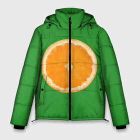 Мужская зимняя куртка 3D с принтом Низкополигональный апельсин в Санкт-Петербурге, верх — 100% полиэстер; подкладка — 100% полиэстер; утеплитель — 100% полиэстер | длина ниже бедра, свободный силуэт Оверсайз. Есть воротник-стойка, отстегивающийся капюшон и ветрозащитная планка. 

Боковые карманы с листочкой на кнопках и внутренний карман на молнии. | lowpoly | polygonal | апельсин | зеленый | оранджевый | полигон | полигональный | полигоны | яркий