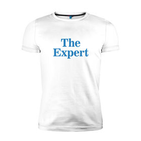 Мужская футболка премиум с принтом Эксперт в Санкт-Петербурге, 92% хлопок, 8% лайкра | приталенный силуэт, круглый вырез ворота, длина до линии бедра, короткий рукав | Тематика изображения на принте: the expert | президент | сша | эксперт