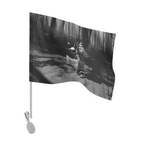Флаг для автомобиля с принтом Курьер 1 в Санкт-Петербурге, 100% полиэстер | Размер: 30*21 см | reminor | курьер | мультфильм