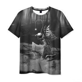 Мужская футболка 3D с принтом Курьер 1 в Санкт-Петербурге, 100% полиэфир | прямой крой, круглый вырез горловины, длина до линии бедер | reminor | курьер | мультфильм
