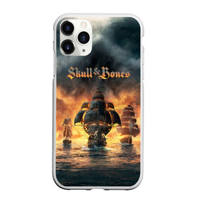 Чехол для iPhone 11 Pro матовый с принтом Skull and Bones в Санкт-Петербурге, Силикон |  | игра | корабль | кости | море | огонь | пират | пламя | череп