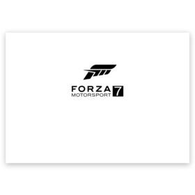 Поздравительная открытка с принтом FORZA 7 в Санкт-Петербурге, 100% бумага | плотность бумаги 280 г/м2, матовая, на обратной стороне линовка и место для марки
 | car | crew | dirt | flatout | grid | need | nfs | race | speed | гонки | машина | скорость