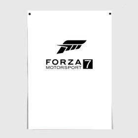 Постер с принтом FORZA 7 в Санкт-Петербурге, 100% бумага
 | бумага, плотность 150 мг. Матовая, но за счет высокого коэффициента гладкости имеет небольшой блеск и дает на свету блики, но в отличии от глянцевой бумаги не покрыта лаком | car | crew | dirt | flatout | grid | need | nfs | race | speed | гонки | машина | скорость