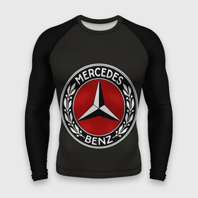 Мужской рашгард 3D с принтом Mercedes Benz в Санкт-Петербурге,  |  | car | germany | logo | make | mercedes benz | автомобиль | германия | логотип | марка | мерседес бенц