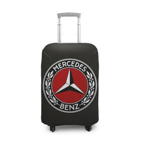 Чехол для чемодана 3D с принтом Mercedes-Benz в Санкт-Петербурге, 86% полиэфир, 14% спандекс | двустороннее нанесение принта, прорези для ручек и колес | car | germany | logo | make | mercedes benz | автомобиль | германия | логотип | марка | мерседес бенц