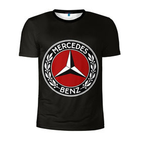 Мужская футболка 3D спортивная с принтом Mercedes-Benz в Санкт-Петербурге, 100% полиэстер с улучшенными характеристиками | приталенный силуэт, круглая горловина, широкие плечи, сужается к линии бедра | car | germany | logo | make | mercedes benz | автомобиль | германия | логотип | марка | мерседес бенц