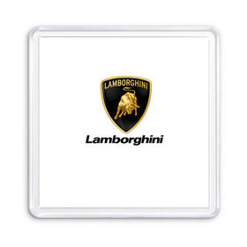 Магнит 55*55 с принтом Lamborghini в Санкт-Петербурге, Пластик | Размер: 65*65 мм; Размер печати: 55*55 мм | авто | ламборджини | марка | машина