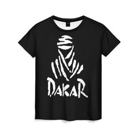 Женская футболка 3D с принтом Dakar в Санкт-Петербурге, 100% полиэфир ( синтетическое хлопкоподобное полотно) | прямой крой, круглый вырез горловины, длина до линии бедер | Тематика изображения на принте: dakar | desert | logo | race | rally | sign | гонки | дакар | знак | логотип | пустыня | ралли