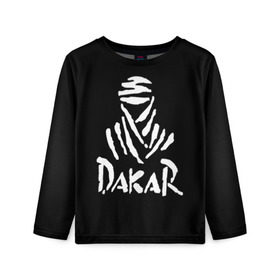 Детский лонгслив 3D с принтом Dakar в Санкт-Петербурге, 100% полиэстер | длинные рукава, круглый вырез горловины, полуприлегающий силуэт
 | dakar | desert | logo | race | rally | sign | гонки | дакар | знак | логотип | пустыня | ралли