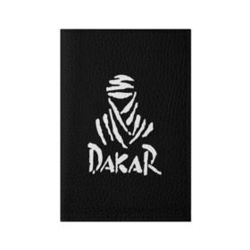 Обложка для паспорта матовая кожа с принтом Dakar в Санкт-Петербурге, натуральная матовая кожа | размер 19,3 х 13,7 см; прозрачные пластиковые крепления | dakar | desert | logo | race | rally | sign | гонки | дакар | знак | логотип | пустыня | ралли