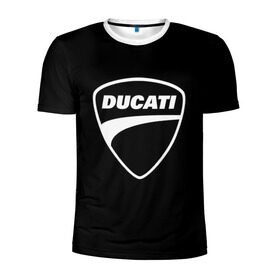 Мужская футболка 3D спортивная с принтом Ducati в Санкт-Петербурге, 100% полиэстер с улучшенными характеристиками | приталенный силуэт, круглая горловина, широкие плечи, сужается к линии бедра | авто | дукати | марка | машина
