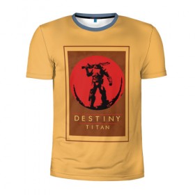 Мужская футболка 3D спортивная с принтом Titan в Санкт-Петербурге, 100% полиэстер с улучшенными характеристиками | приталенный силуэт, круглая горловина, широкие плечи, сужается к линии бедра | destiny | destiny 2 | дестени | космос