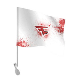 Флаг для автомобиля с принтом cs:go - FaZe clan (White collection) в Санкт-Петербурге, 100% полиэстер | Размер: 30*21 см | cs go | faze | white | кс го | фейз