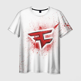 Мужская футболка 3D с принтом cs:go - FaZe clan (White collection) в Санкт-Петербурге, 100% полиэфир | прямой крой, круглый вырез горловины, длина до линии бедер | Тематика изображения на принте: cs go | faze | white | кс го | фейз