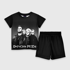 Детский костюм с шортами 3D с принтом Depeche mode в Санкт-Петербурге,  |  | Тематика изображения на принте: альтернативный рок | вестник моды | винс кларк | депеш мод | депешмод | дэйв гаан | индастриал рок | мартин гор | синти поп | электроник рок | энди флетчер