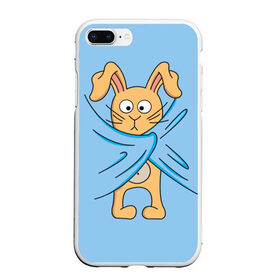 Чехол для iPhone 7Plus/8 Plus матовый с принтом Кролик в Санкт-Петербурге, Силикон | Область печати: задняя сторона чехла, без боковых панелей | животные | зайчик | заяц | кролик