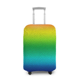 Чехол для чемодана 3D с принтом Радуга (Витражный Градиент) в Санкт-Петербурге, 86% полиэфир, 14% спандекс | двустороннее нанесение принта, прорези для ручек и колес | gradient | rainbow | витраж | градиент | радуга