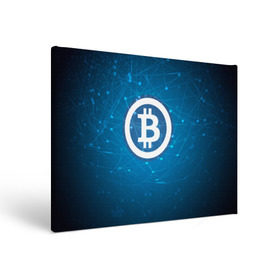 Холст прямоугольный с принтом Bitcoin Blue - Биткоин в Санкт-Петербурге, 100% ПВХ |  | Тематика изображения на принте: bitcoin | ethereum | litecoin | биткоин | интернет | крипта | криптовалюта | лайткоин | майнинг | технологии | эфир