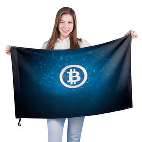 Флаг 3D с принтом Bitcoin Blue - Биткоин в Санкт-Петербурге, 100% полиэстер | плотность ткани — 95 г/м2, размер — 67 х 109 см. Принт наносится с одной стороны | bitcoin | ethereum | litecoin | биткоин | интернет | крипта | криптовалюта | лайткоин | майнинг | технологии | эфир