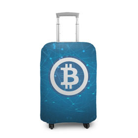 Чехол для чемодана 3D с принтом Bitcoin Blue - Биткоин в Санкт-Петербурге, 86% полиэфир, 14% спандекс | двустороннее нанесение принта, прорези для ручек и колес | bitcoin | ethereum | litecoin | биткоин | интернет | крипта | криптовалюта | лайткоин | майнинг | технологии | эфир