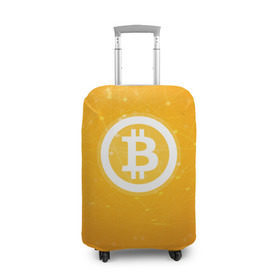 Чехол для чемодана 3D с принтом Bitcoin - Биткоин в Санкт-Петербурге, 86% полиэфир, 14% спандекс | двустороннее нанесение принта, прорези для ручек и колес | bitcoin | ethereum | litecoin | биткоин | интернет | крипта | криптовалюта | лайткоин | майнинг | технологии | эфир