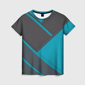 Женская футболка 3D с принтом Линии в Санкт-Петербурге, 100% полиэфир ( синтетическое хлопкоподобное полотно) | прямой крой, круглый вырез горловины, длина до линии бедер | геометрия | лучшее | спорт | футбол