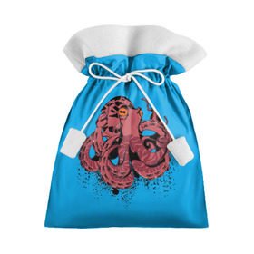 Подарочный 3D мешок с принтом Осьминог в Санкт-Петербурге, 100% полиэстер | Размер: 29*39 см | la piovra | octopus | кальмар | лапиовра | морепродукт | морской гад | октопус | осьминог | спрут