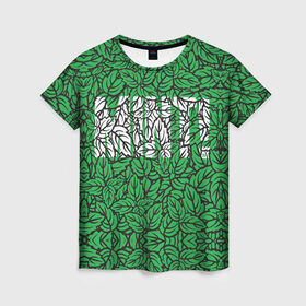 Женская футболка 3D с принтом Mint - Мята в Санкт-Петербурге, 100% полиэфир ( синтетическое хлопкоподобное полотно) | прямой крой, круглый вырез горловины, длина до линии бедер | 420 | buds | mint | зеленый | зелень | листья | мята | мятный | природа | раста | растаман | текстура | узор | шишки