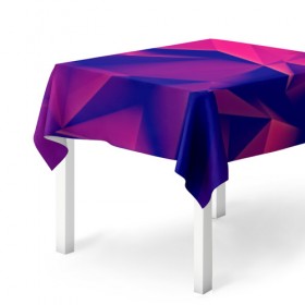 Скатерть 3D с принтом Violet polygon в Санкт-Петербурге, 100% полиэстер (ткань не мнется и не растягивается) | Размер: 150*150 см | 3d | abstraction | абстракция | геометрия | грани | линии | полигоны | розовый | сочетания | текстура | треугольники | фиолетовый
