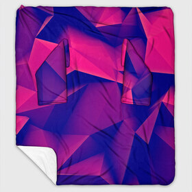 Плед с рукавами с принтом Violet polygon в Санкт-Петербурге, 100% полиэстер | Закругленные углы, все края обработаны. Ткань не мнется и не растягивается. Размер 170*145 | 3d | abstraction | абстракция | геометрия | грани | линии | полигоны | розовый | сочетания | текстура | треугольники | фиолетовый