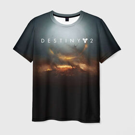 Мужская футболка 3D с принтом Destiny 2 в Санкт-Петербурге, 100% полиэфир | прямой крой, круглый вырез горловины, длина до линии бедер | Тематика изображения на принте: destiny | destiny 2 | space | дестени | космос