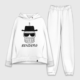 Женский костюм хлопок Oversize с принтом Benderg в Санкт-Петербурге,  |  | bender | breaking bad | futurama | бендер | во все тяжкие | зойдберг | космос | футурама