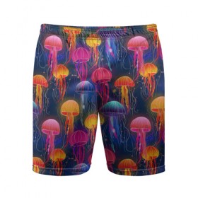 Мужские шорты 3D спортивные с принтом Медузы в Санкт-Петербурге,  |  | лето | медузы | море | океан. рыбы | подводный мир