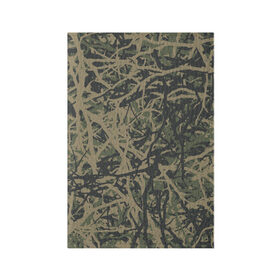 Обложка для паспорта матовая кожа с принтом Лесной камуфляж в Санкт-Петербурге, натуральная матовая кожа | размер 19,3 х 13,7 см; прозрачные пластиковые крепления | Тематика изображения на принте: 