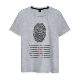 Мужская футболка хлопок с принтом Hacked в Санкт-Петербурге, 100% хлопок | прямой крой, круглый вырез горловины, длина до линии бедер, слегка спущенное плечо. | code | developer | hacker | взлом | кодер | отпечаток | прогер | программирование | хакер