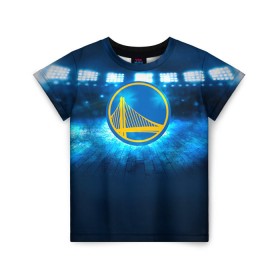 Детская футболка 3D с принтом Golden State Warriors 6 в Санкт-Петербурге, 100% гипоаллергенный полиэфир | прямой крой, круглый вырез горловины, длина до линии бедер, чуть спущенное плечо, ткань немного тянется | draymond green | golden state warriors | klay thompson | nba | stephen curry | голден стэйт уорриорз | дрэймонд грин | клей томпсон | стефен карри